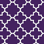 Quatrefoil Acai Purple Cotton Jersey Blend Knit Fabric