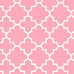 Quatrefoil Perfectly Pink Cotton Jersey Blend Knit Fabric
